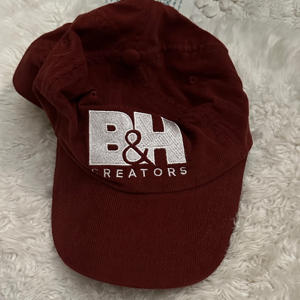 B&H Creators Embroidered Corduroy Cap - Maroon Unisex